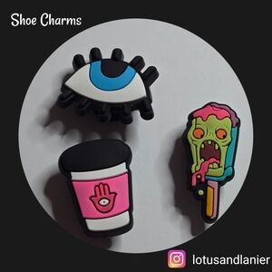 Shoe Charms Eye - Scream Set Of 3